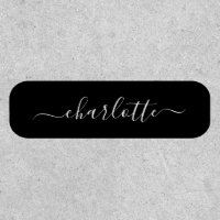 Elegant Black Script Modern Name Personalized