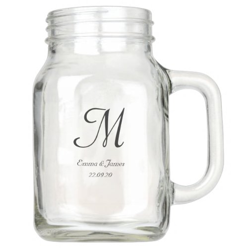 Elegant Black Script Monogram Name Personalized 