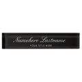 Elegant Black Script Simple Minimalist Modern Desk Name Plate | Zazzle