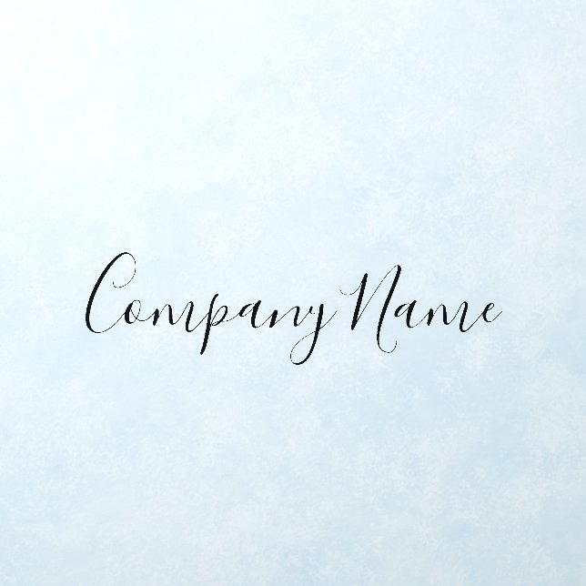 Elegant Black Script Text Company Name Template Wall Decal (Insitu 1)