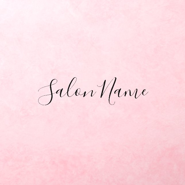 Elegant Black Script Text for Salon Name Template Wall Decal (Insitu 3)