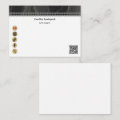 Elegant Black Silk, Social Media & QR Code Note Card | Zazzle