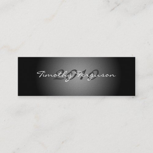 Elegant black silver graduation name card business cards
