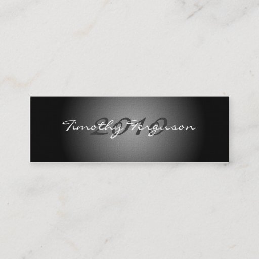 Customizable Elegant black silver graduation name card business cards