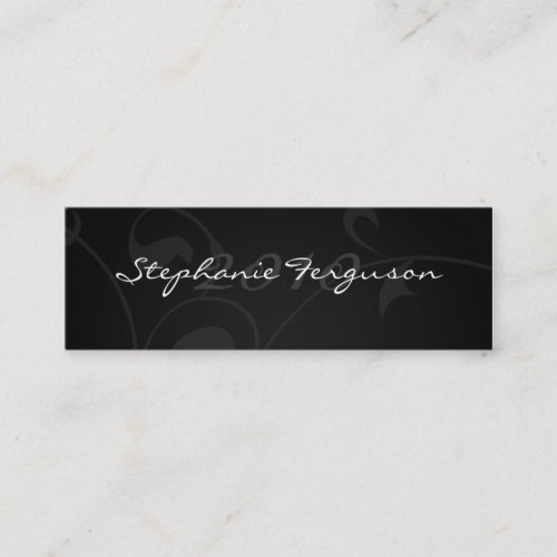 Elegant black silver graduation name card business card