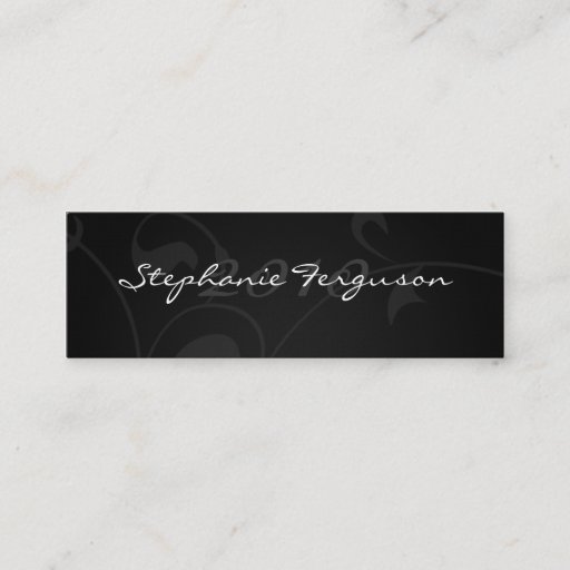 Customizable Elegant black silver graduation name card business card