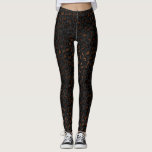 Elegant Black & Silver gray  Bronze Leopard Print Leggings<br><div class="desc">Elegant Black & Silver gray  Bronze Leopard Print</div>