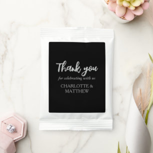 Elegant Black & Silver Wedding Margarita Drink Mix