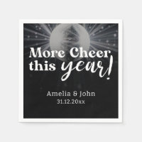 Elegant Black Silver White New Year's Eve Wedding
