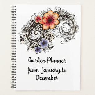 Elegant Black Spiral Garden Plan Planner