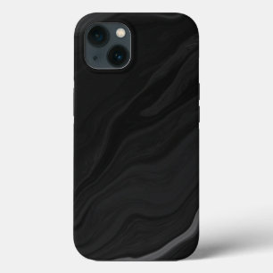 Elegant Black Stone Marble Pattern iPhone 13 Case