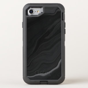 Elegant Black Stone Marble Pattern OtterBox Defender iPhone SE/8/7 Case