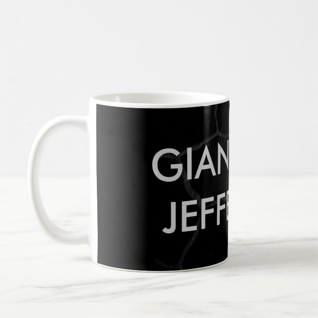 Elegant Black Stone Minimalist Style Professional Coffee Mug (Left)