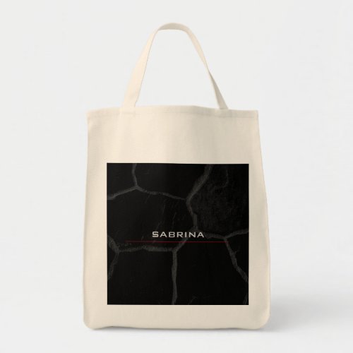 Elegant Black Stone Minimalist Stylish Modern Tote Bag