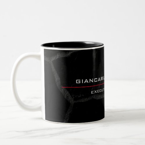 Elegant Black Stone Minimalist Stylish Modern Two_Tone Coffee Mug