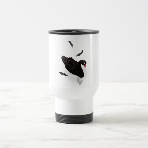 Elegant Black Swan Travel Mug