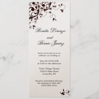 Elegant Black Swirl - gold metallic Invitation