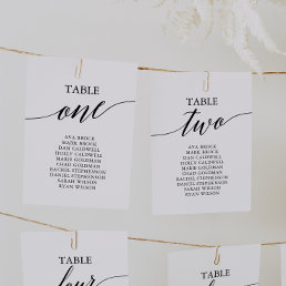 Elegant Black Table Number 1 Seating Chart