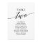 Elegant Black Table Number 2 Seating Chart