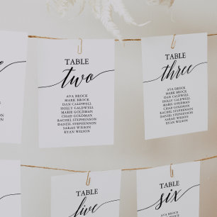 Elegant Black Table Number 3 Seating Chart