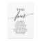 Elegant Black Table Number 4 Seating Chart