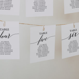 Elegant Black Table Number 5 Seating Chart