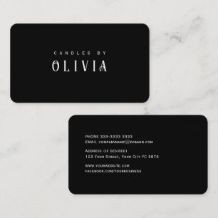 Elegant Black template Business Card