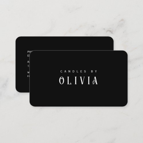 Elegant Black template  Business Card