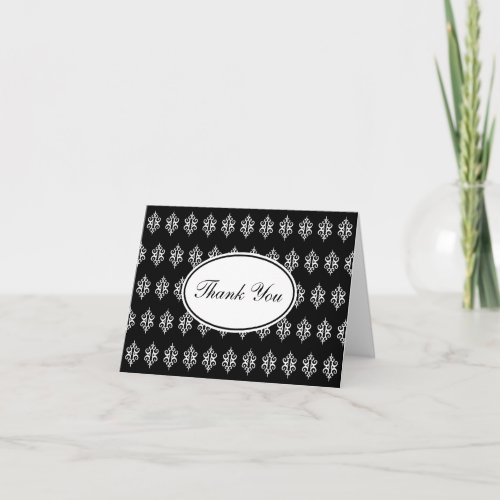 Elegant Black Thank You Card