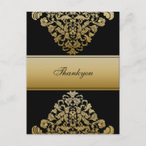 Elegant black Thank You Cards