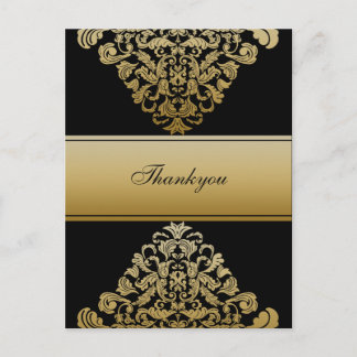 Elegant black Thank You Cards
