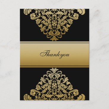 Elegant black Thank You Cards