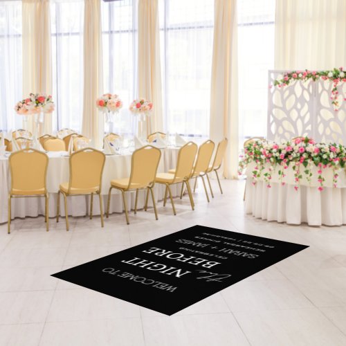 Elegant Black the Night Before Wedding Sign Aisle  Floor Decals