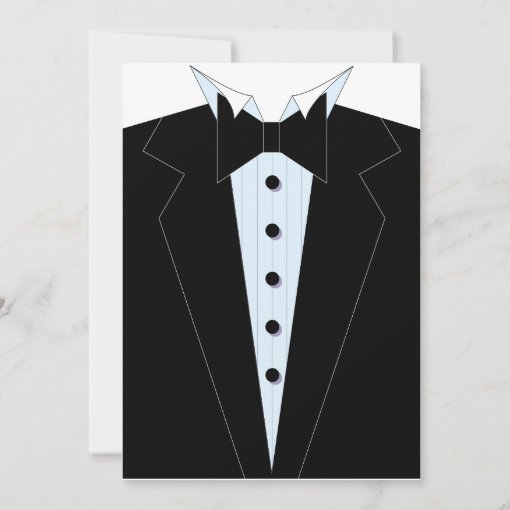 Elegant Black Tie Birthday Party Black Invitation | Zazzle