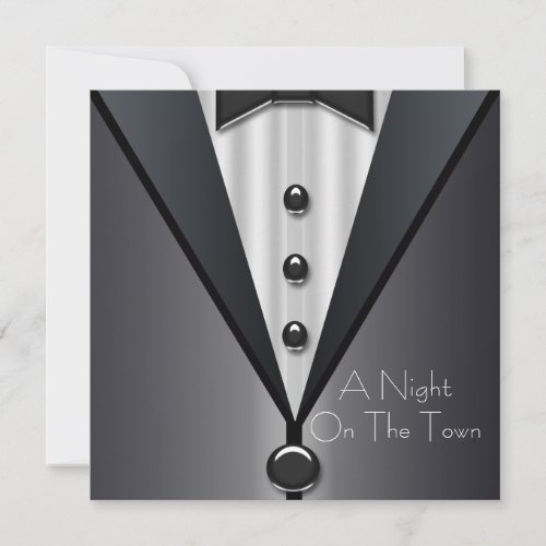 Elegant Black Tie Formal Prom Invitations