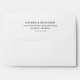 Elegant Black Typographic Envelope