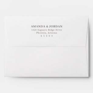 Elegant Black Typographic Minimalist Envelope