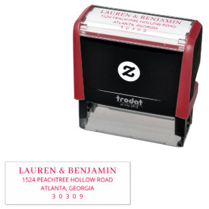 Elegant Black Typographic Self-inking Stamp