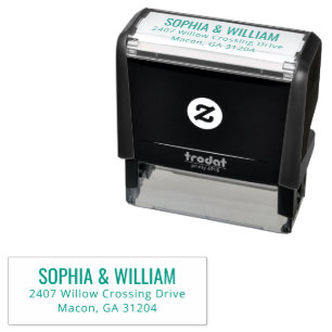 Elegant Black Typographic Self-inking Stamp