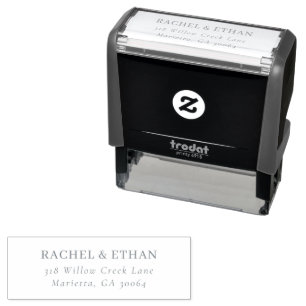 Elegant Black Typographic Self-inking Stamp