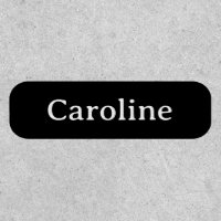 Elegant Black Typography Modern Name Personalized