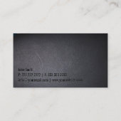 Elegant Black Typography Professional Minimalist Business Card (Back)