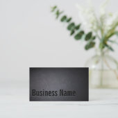 Elegant Black Typography Professional Minimalist Business Card (Standing Front)