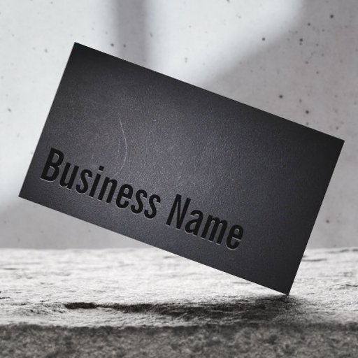 Customizable Classy Black Out Dark Business Card