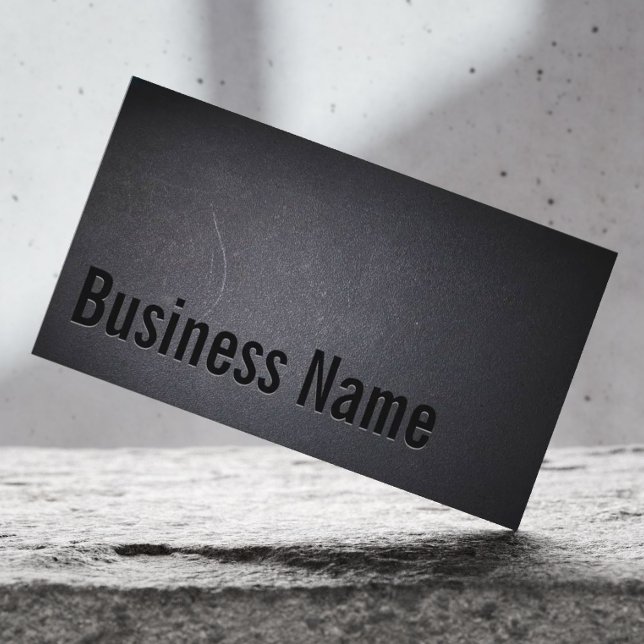 Elegant Black Typography Professional Minimalist Business Card