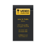 Elegant Black Video and Film Production Business Card Elegant Black Video and Film Production Business Card
