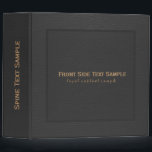 Elegant Black Vintage Faux Leather Binder<br><div class="desc">Elegant black vintage faux leather look pattern,  avery binder customizable template.  Simple clean and elegant design with fully customizable text.Available on many products. If you need any help customizing any of my designs,  contact ArtOnWear designer. Free text formatting with live help available by request.</div>