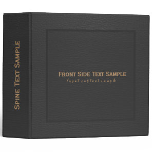 Elegant Black Vintage Faux Leather Binder