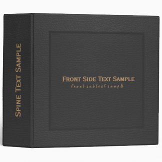 Elegant Black Vintage Faux Leather Binder