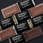 Elegant Black Wedding Bridal Shower Hershey's Miniatures<br><div class="desc">A sophisticated bridal shower favor featuring "Bridal Shower" in decorative calligraphy script with a heart accent and "Honoring" the guest of honor's name below. Rich black tones create a dramatic, elevated backdrop for this wedding celebration treat. Personalize with the bride's name for a beautiful bridal luncheon or shower favor. All...</div>
